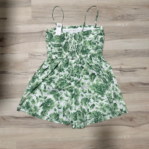 NWT Emerson Ruched Strapless Romper Cotton Blend w/pockets- Abercrombie & Fitch - Picture 5 of 7